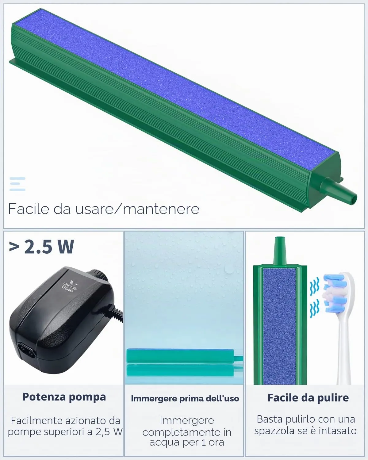 Pawfly Pietra Aria Acquario Barra 10 cm 4 Pezzi