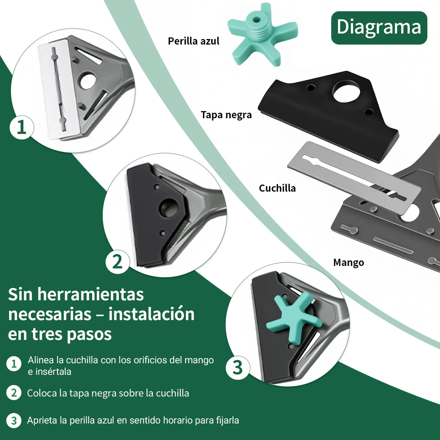 boxtech raschiatore alghe vetro 2 in 1 regolabile