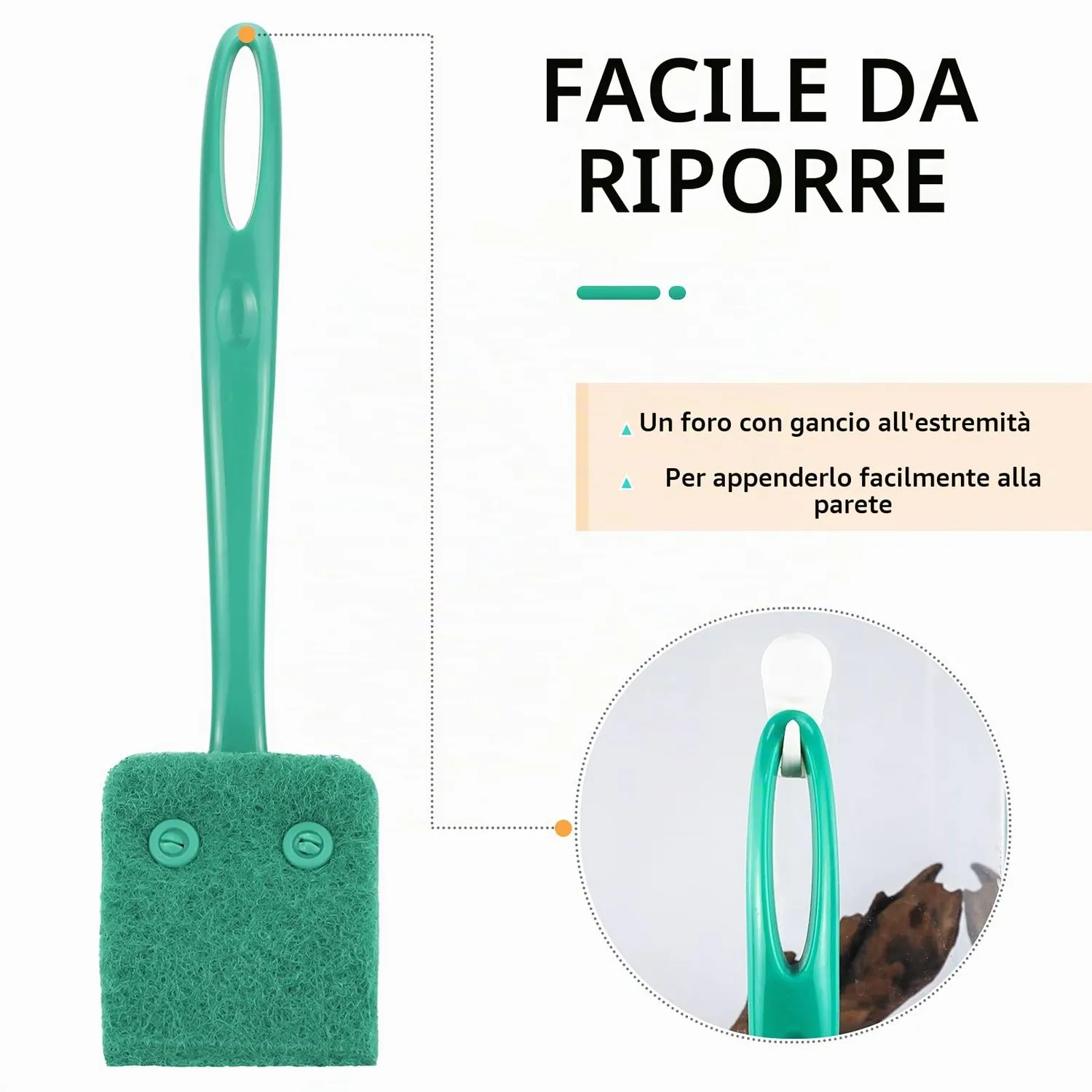 Pawfly Raschietto Alghe Acquario Spugna Manico 25,4 cm