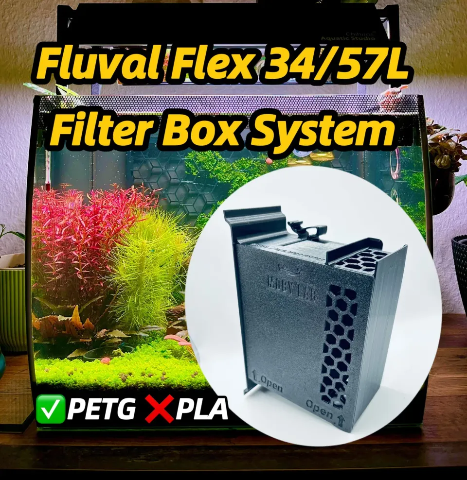 Moby Lab Fluval Flex 34L box filtrante acquario 4 scomparti