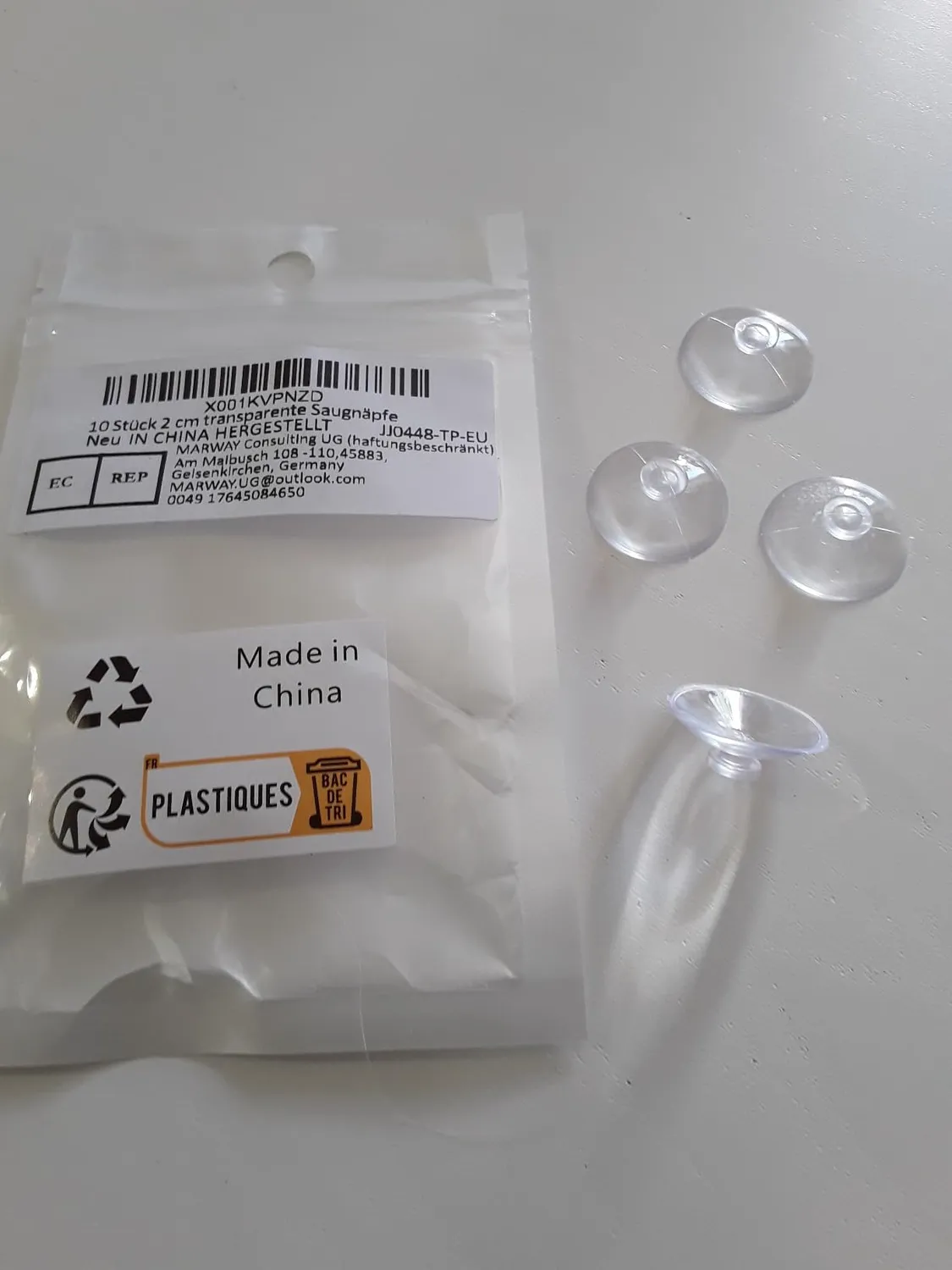 Pawfly Ventose Trasparenti 4,5 cm 10 Pezzi Multiuso