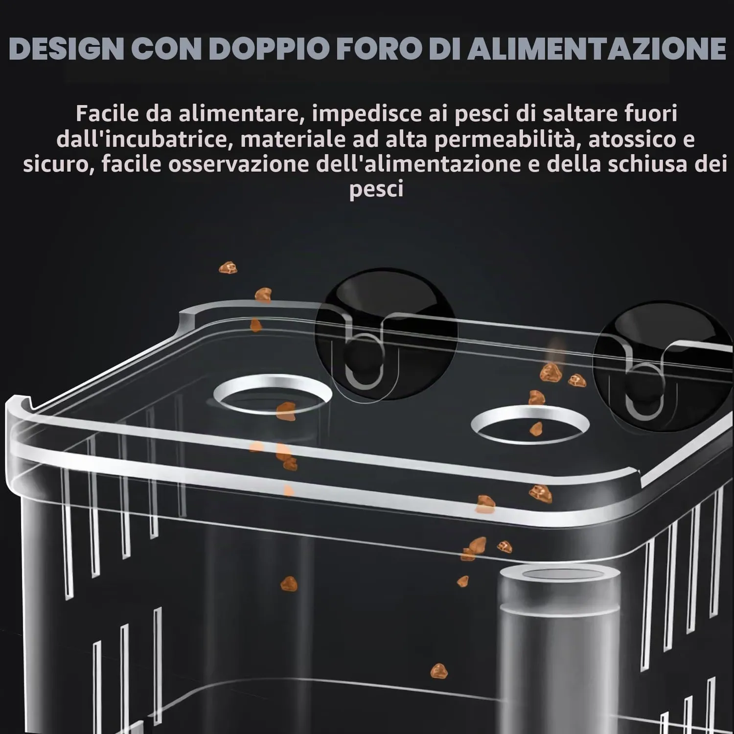 Boxtech Scatola Allevamento Pesci Acrilico S Galleggiante