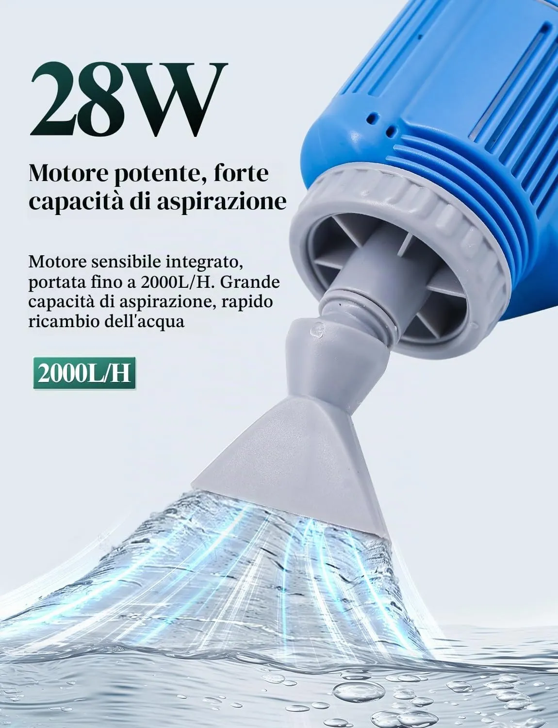 Boxtech 6 in 1 pulitore elettrico acquario 2000 L/h