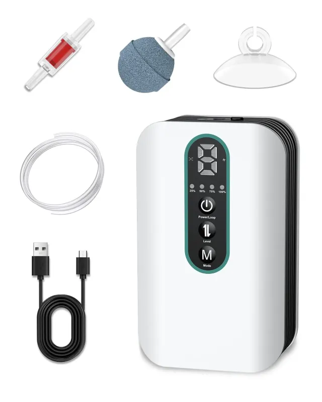 Pawfly Pompa Aria Acquario Ricaricabile 19-76 L USB