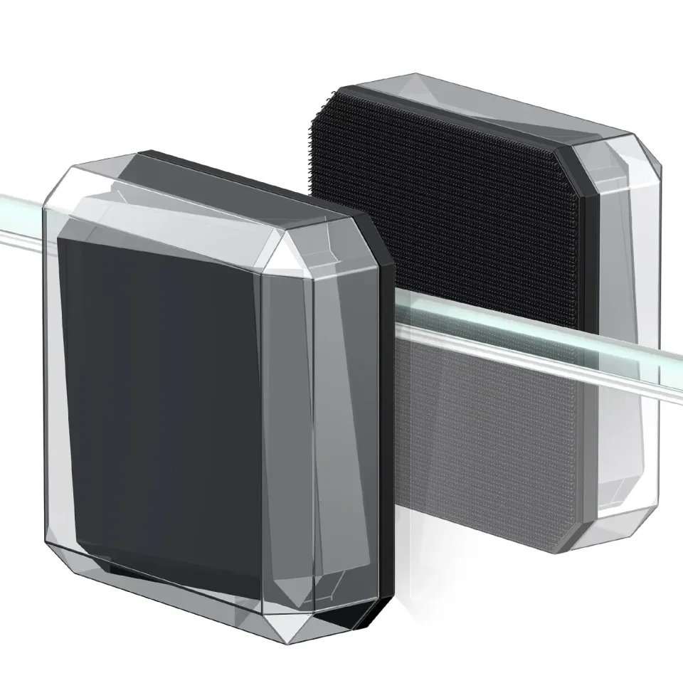 Pawfly pulitore magnetico acquario 6 cm vetro 1 cm nero