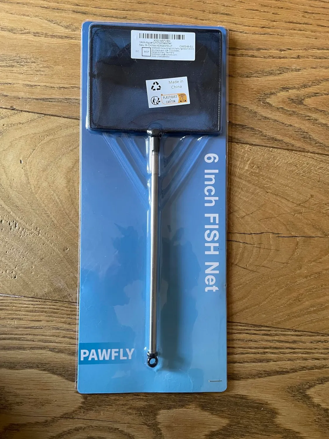 Pawfly Retino Acquario 10 cm Maglie Fini Manico Telescopico