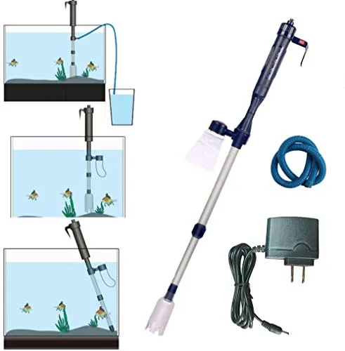 LONDAFISH Kit Pulizia Acquario a Batteria con Sifone Sabbia