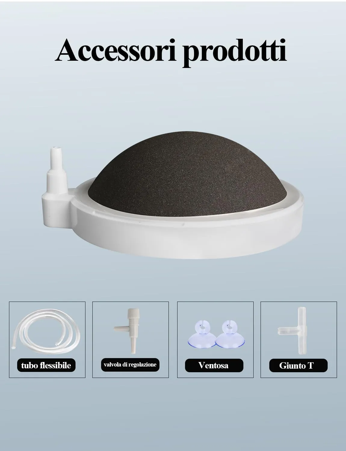 boxtech pietra aria acquario 80 mm kit diffusore nano