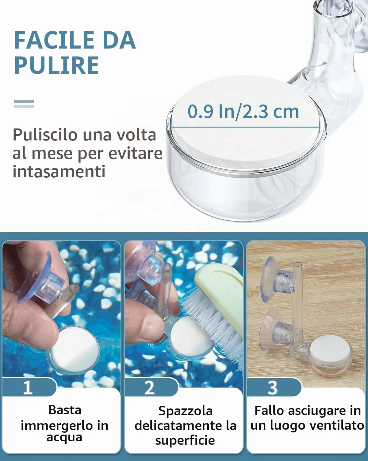 Pawfly Y23 disco pietra aria 2,3 cm kit nano bolle fini