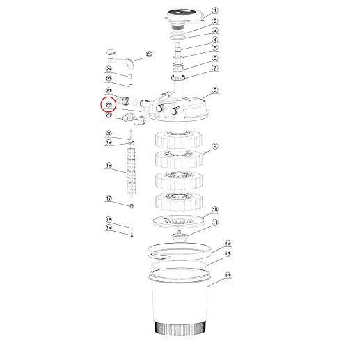 SunSun CPF-2500 o-ring 5 guarnizione ricambio nera