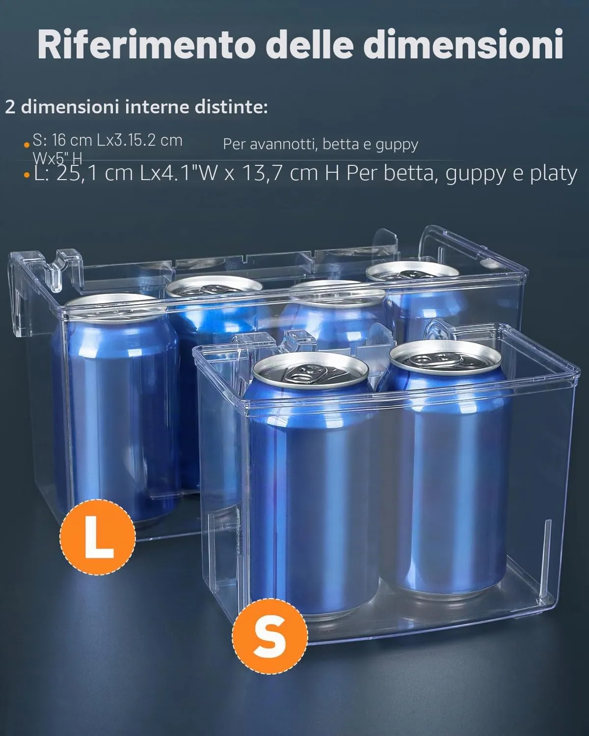 Pawfly incubatrice pesci acrilico 16 cm 3 scomparti