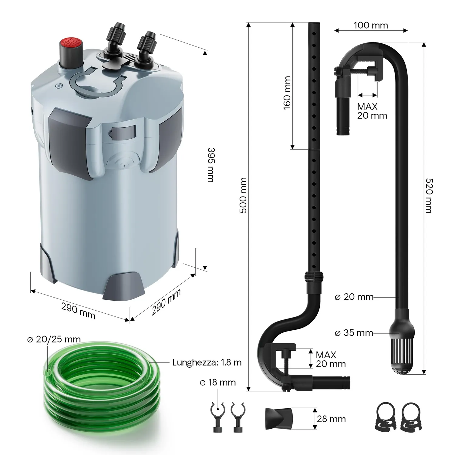 SunSun HW-404A Filtro Esterno Standard 2000 l/h 1000 L