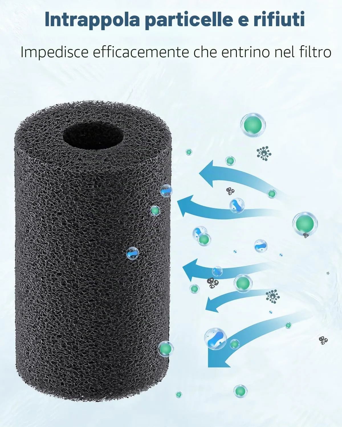 Pawfly spugne pre-filtro acquario 1,5 cm 12 pezzi anti-aspirazione