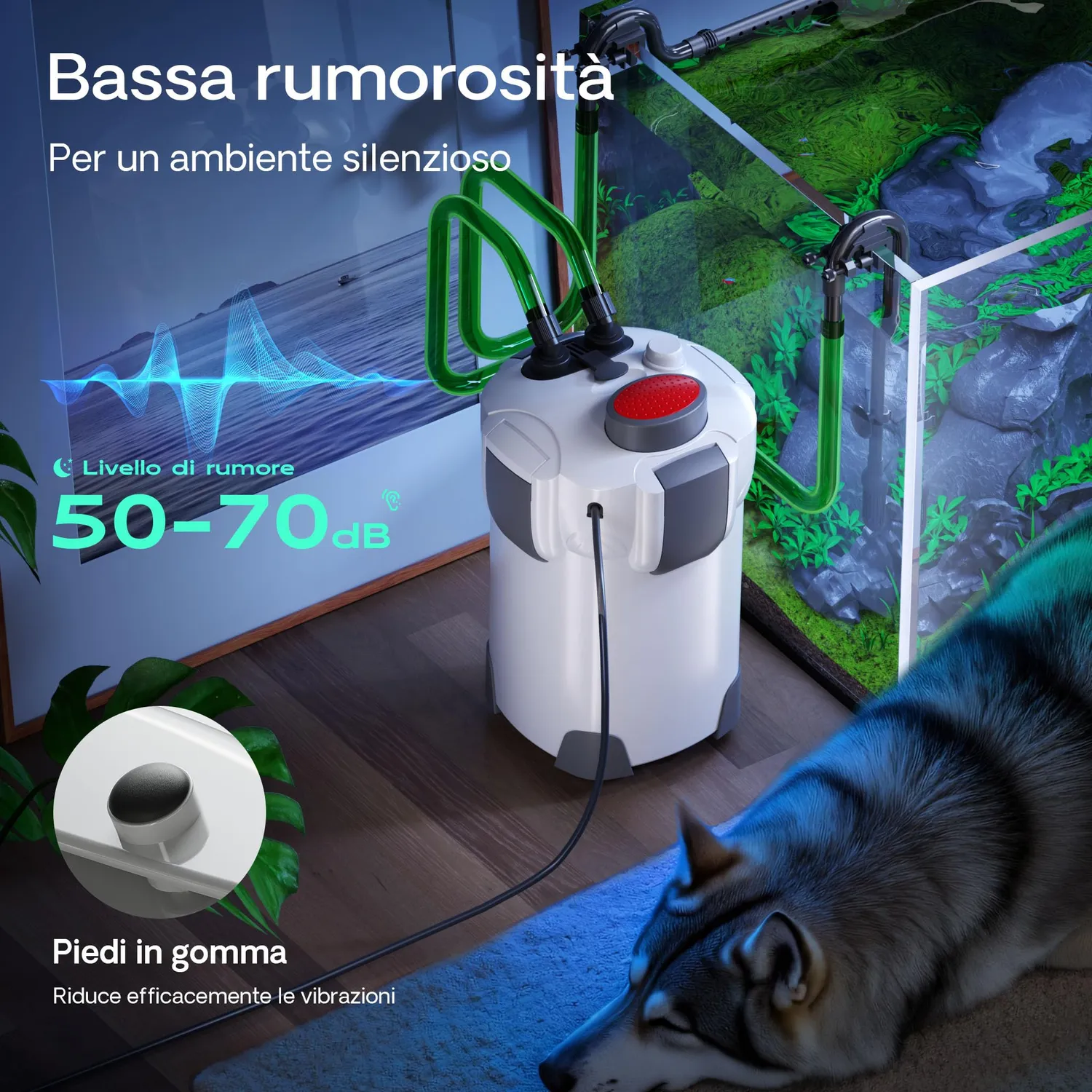 SunSun HW-304 Filtro Esterno Acquario 2000 l/h 55W 4 Stadi