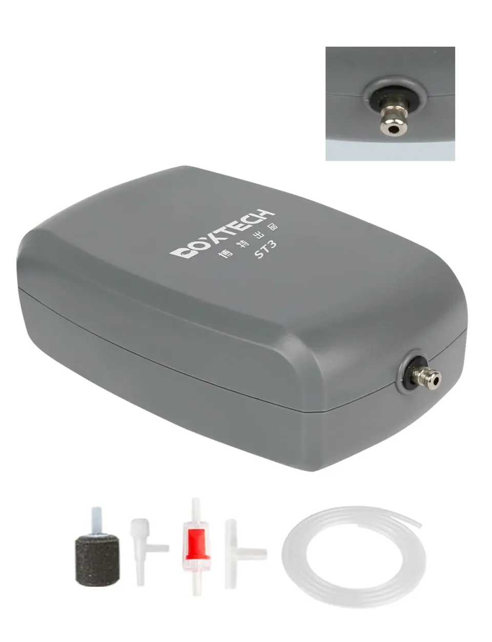 Boxtech aeratore acquario regolabile 3W doppia uscita