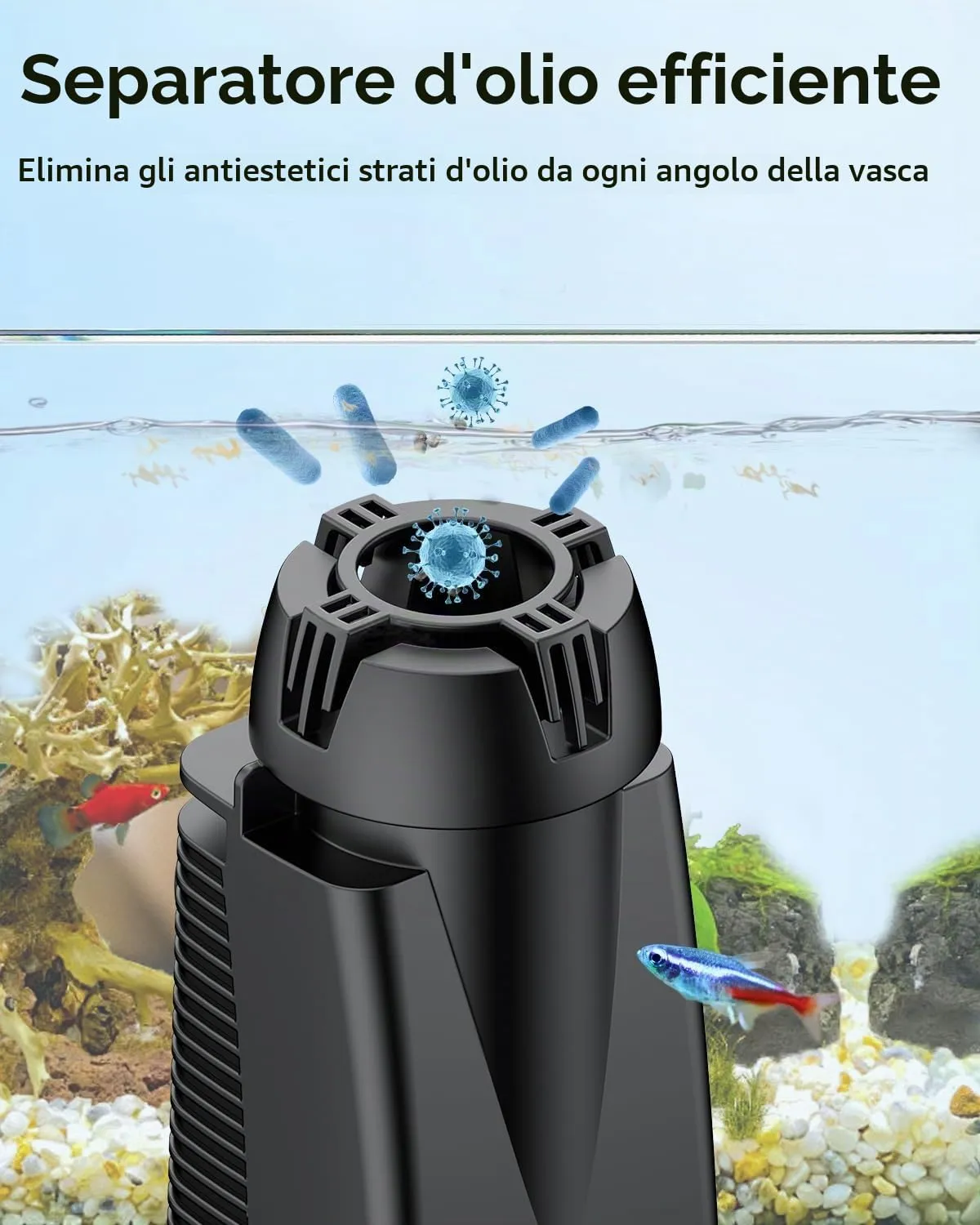 Pawfly Skimmer Superficie 300 L/H 4W per 350 L