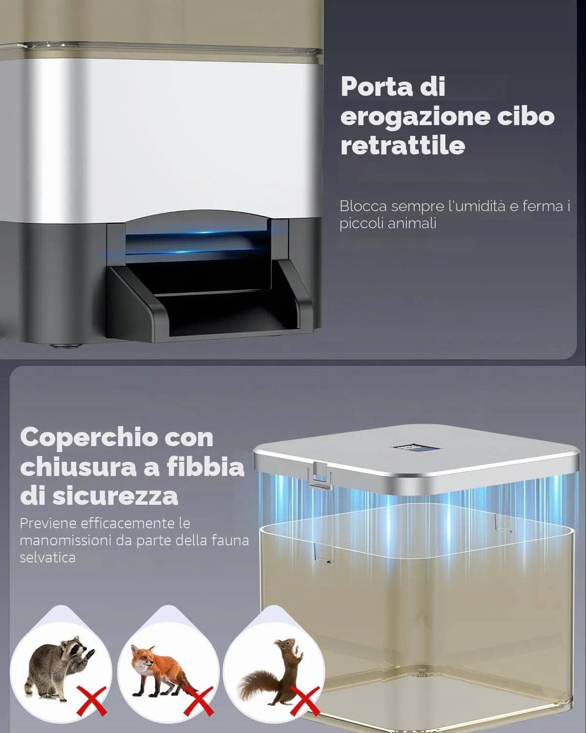 Pawfly mangiatoia automatica laghetto 7,5 L timer