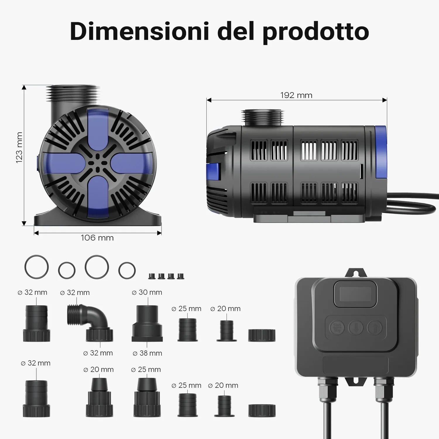 SunSun CET-8000 SuperECO Pompa Laghetto 8000 l/h 80W Regolabile