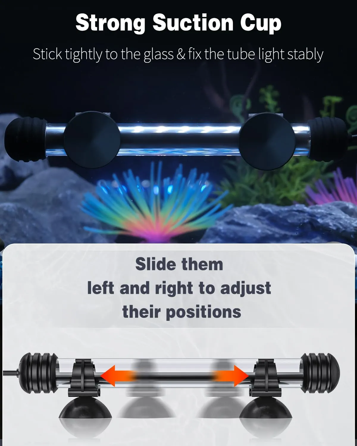 Pawfly 19cm luce LED acquario 1,8W con telecomando