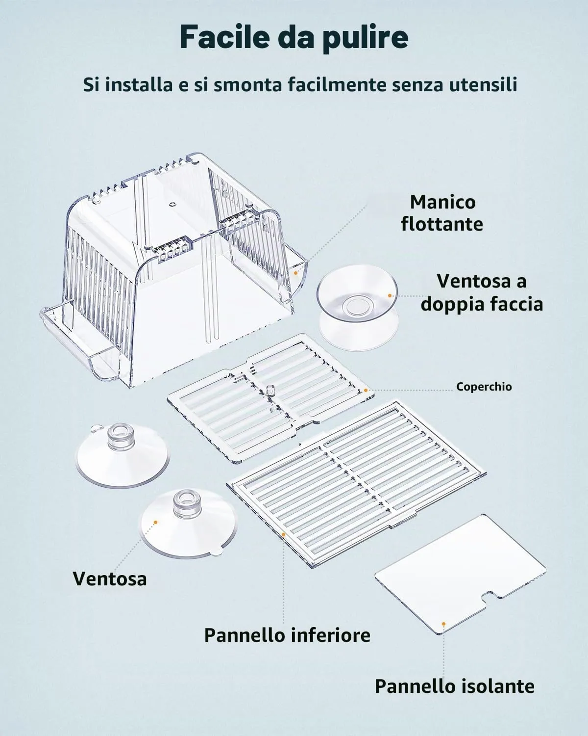 Pawfly Scatola Allevamento Pesci S 8,4 cm Acrilico Galleggiante