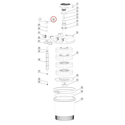 SunSun CPF-2500 maniglia ricambio filtro pressione laghetto