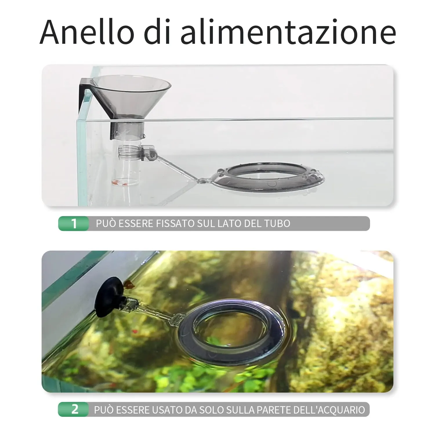 boxtech tubo mangiatoia acquario 20-37 cm acrilico