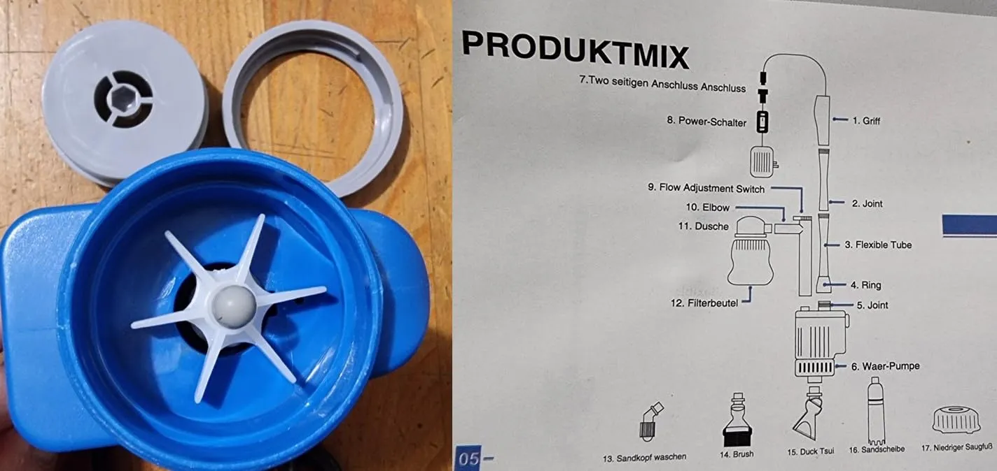 Boxtech 6 in 1 pulitore elettrico acquario 2000 L/h
