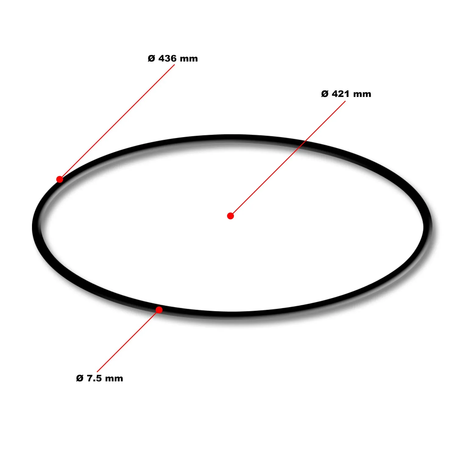SunSun CPF-20000 CPF-50000 guarnizione O-Ring 421x7,5mm ricambio