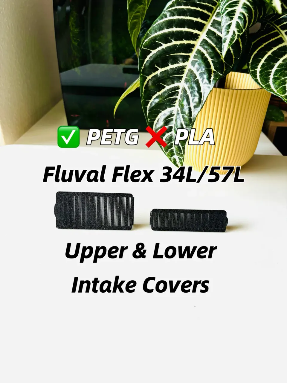Moby Lab Griglie Aspirazione Fluval Flex 34L Nere in PETG