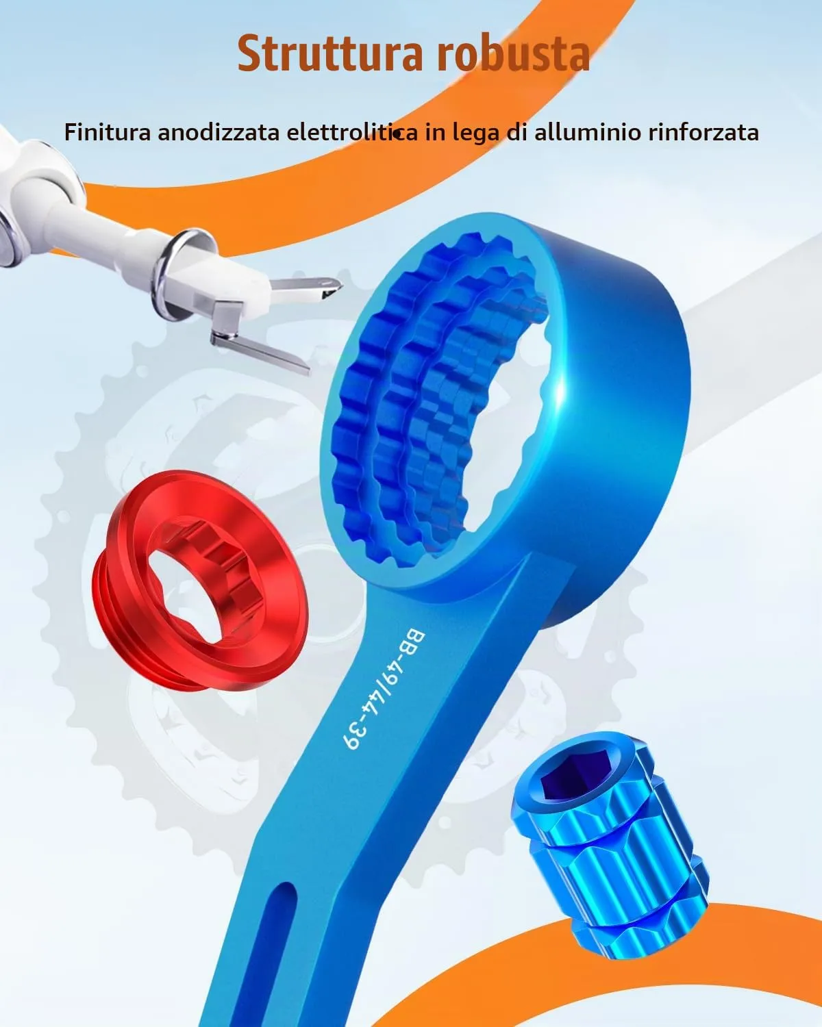 Pawfly Chiave Movimento Centrale Bici 6 in 1 Alluminio