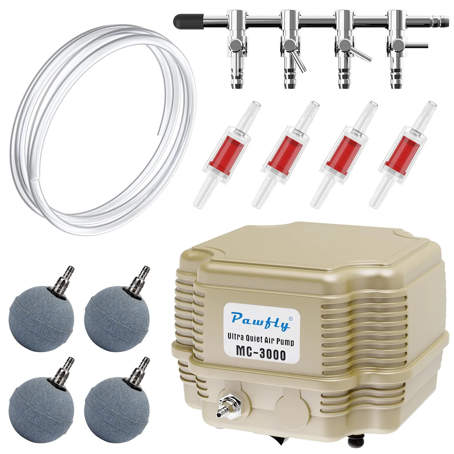 Pawfly aeratore acquario 7W 16 l/min 2 kit
