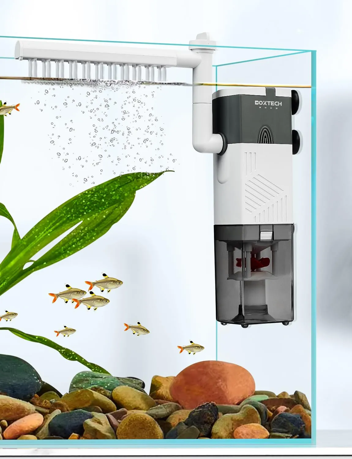 boxtech Filtro Acquario Interno 4 in 1 6W 450 L/H Sommergibile