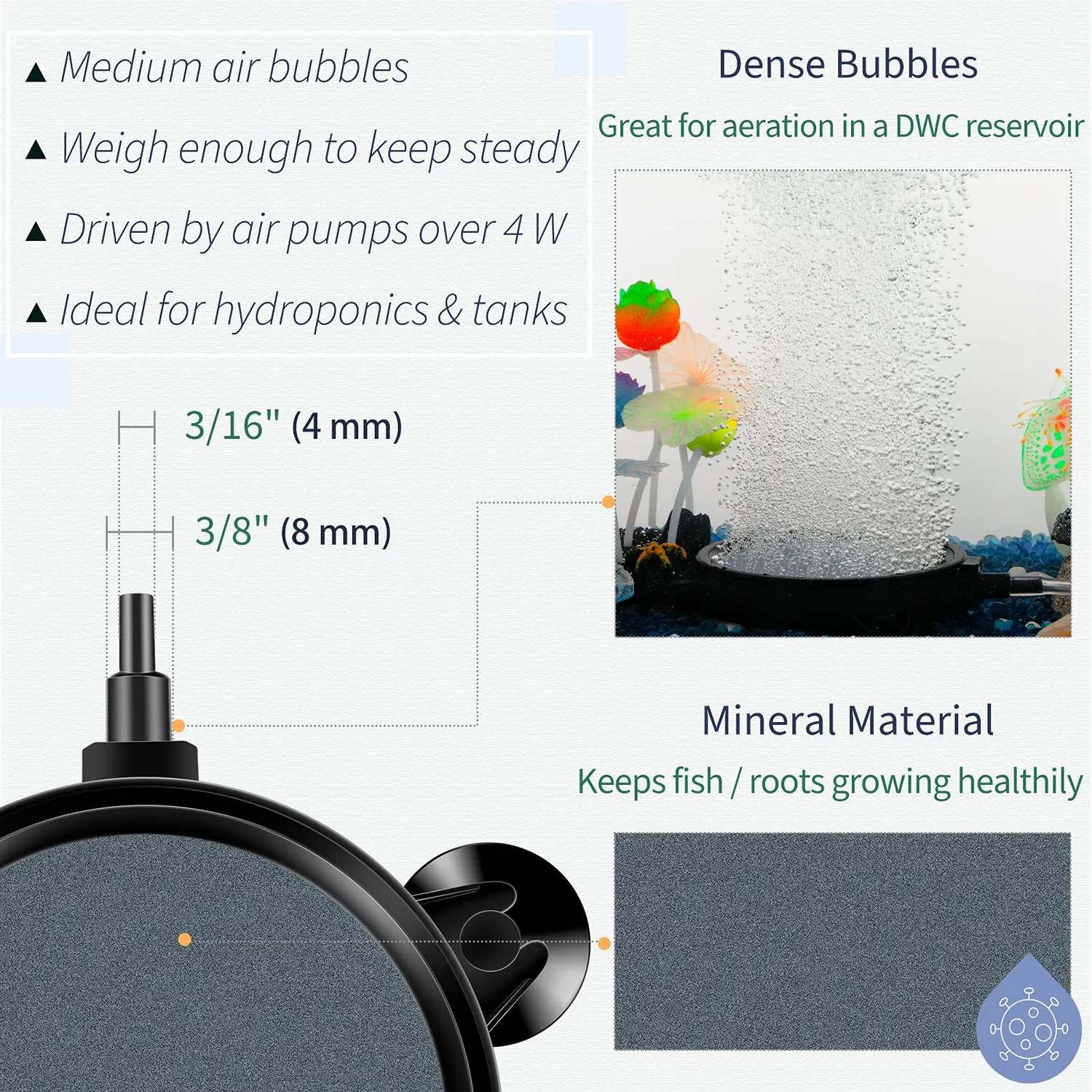 Pawfly ASD100 disco pietra aria 10 cm 2 pezzi con ventose