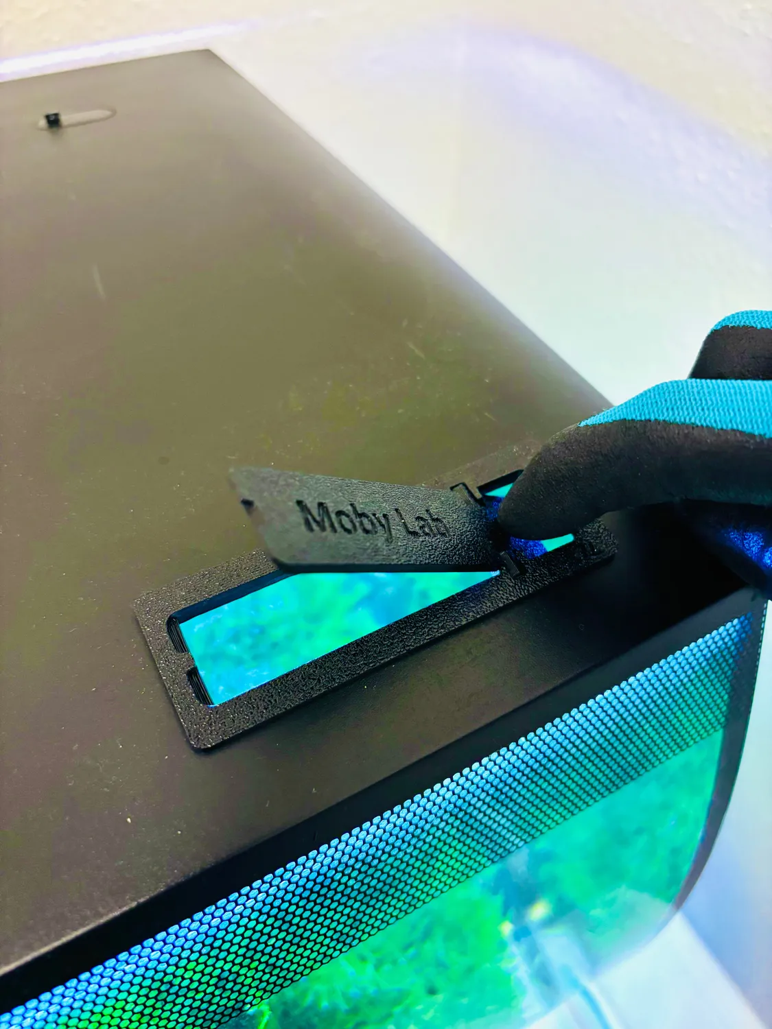 Moby Lab Coperchio Mangiatoia Fluval Flex 57L Nero in PETG