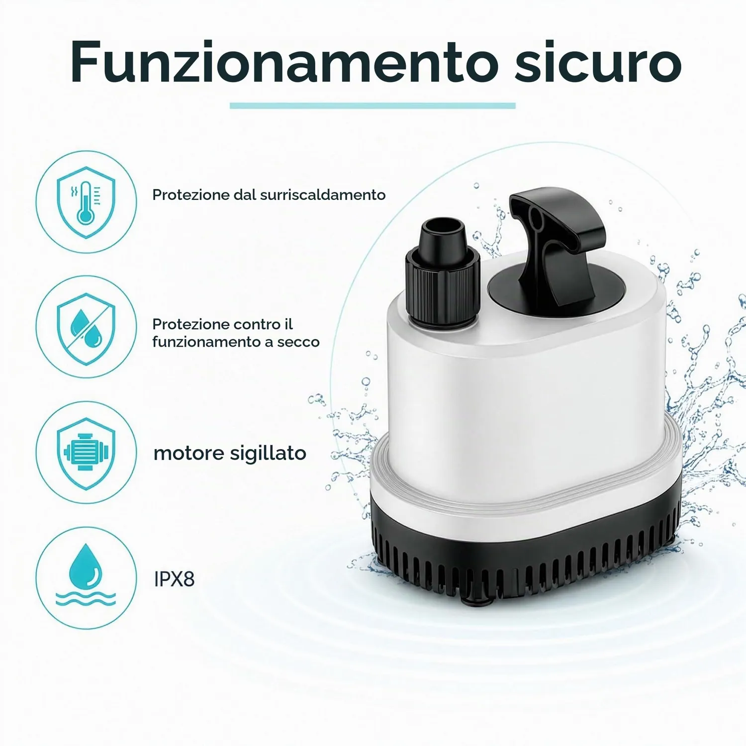 SunSun CHL-2500 pompa sommersa 2500 l/h aspirazione piatta