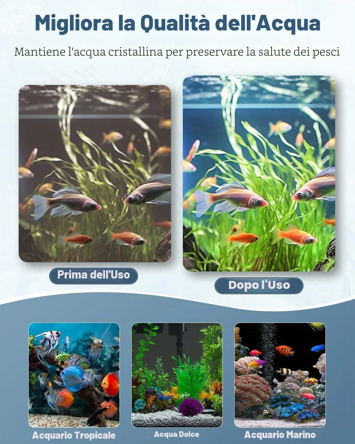Pawfly Spugne Filtro Acquario 45x28 cm 3 Pezzi Miste