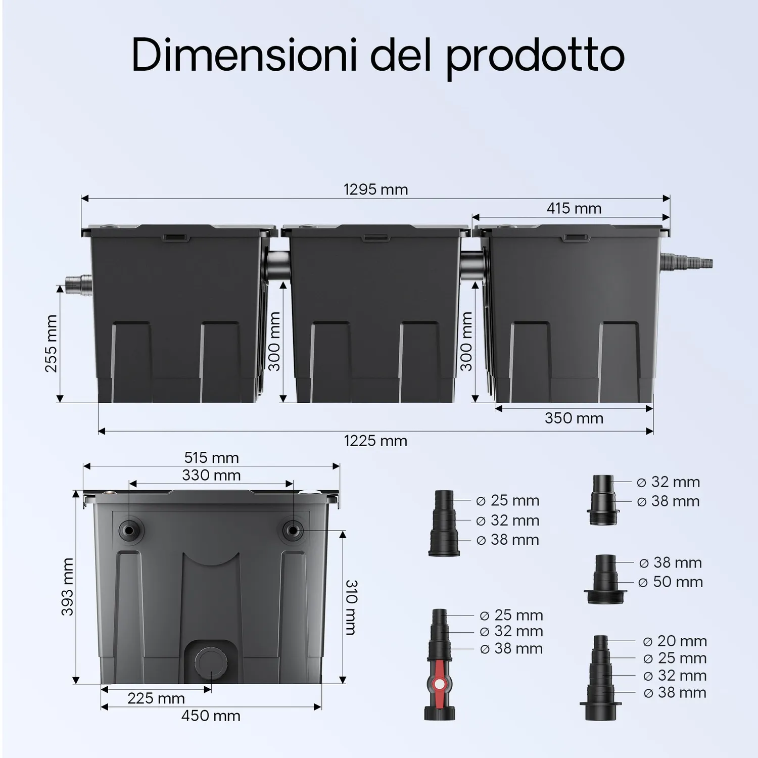 SunSun CBF-350C set filtro laghetto 10000 l/h UVC 72W 90000 l