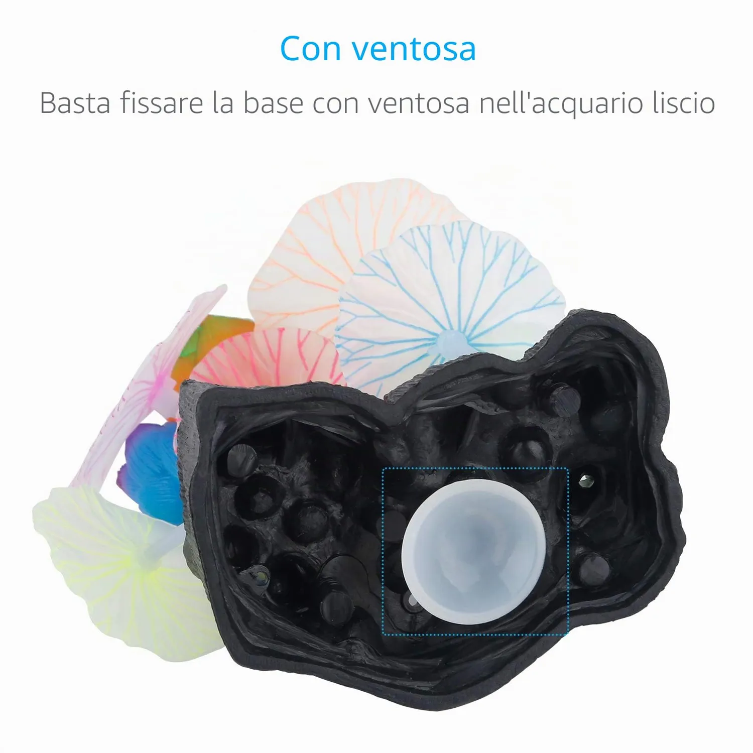 Pawfly loto decorazione acquario silicone 13,2 cm fluorescente