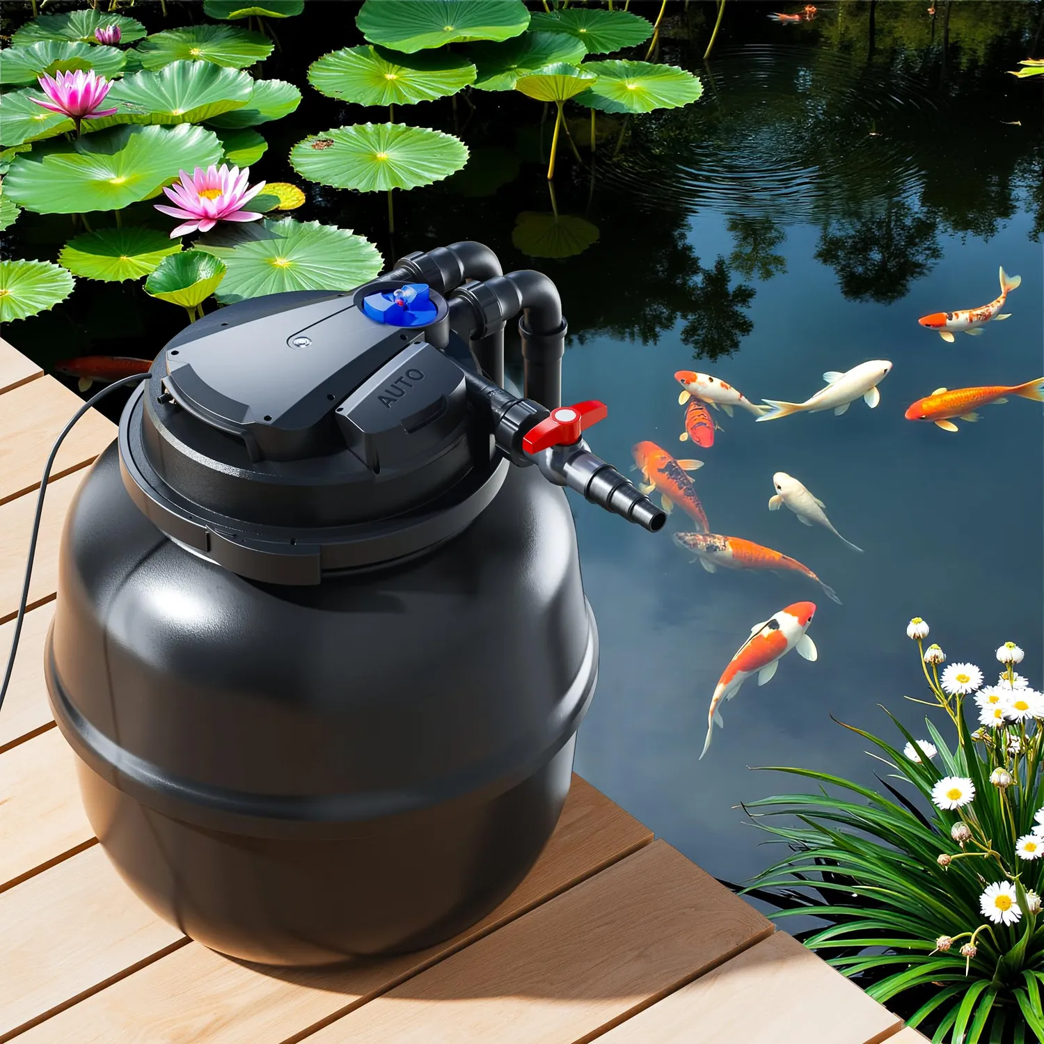 SunSun CPA-50000 + NEO-12000 filtro pressione laghetto 12000 l/h tubo 10 m