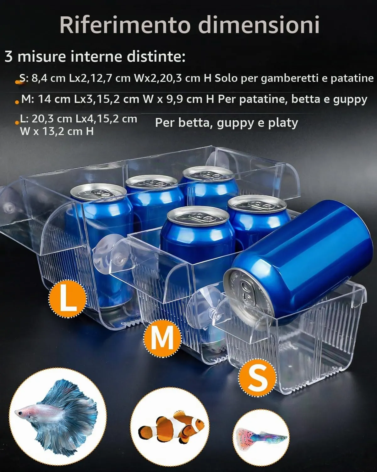 Pawfly Scatola Allevamento Pesci S 8,4 cm Acrilico Galleggiante