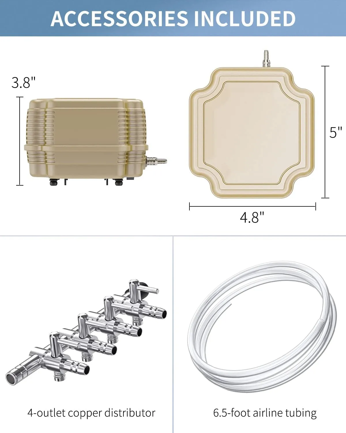 Pawfly aeratore acquario 7W 16 l/min 2 kit