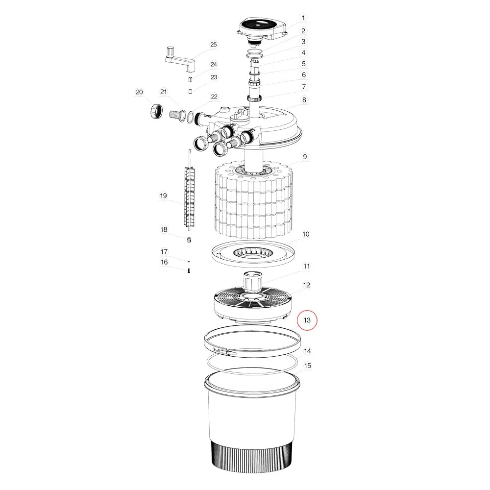 SunSun CPF-20000/30000/50000 clip esterna filtro pressione