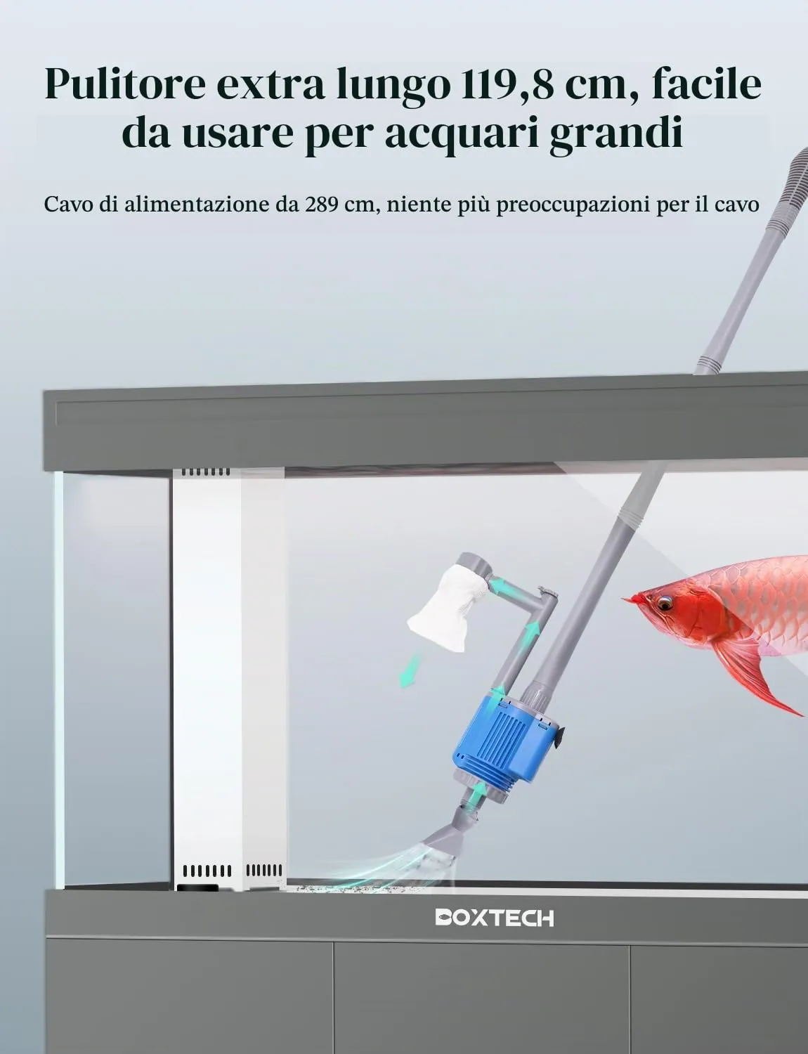 Boxtech 6 in 1 pulitore elettrico acquario 2000 L/h