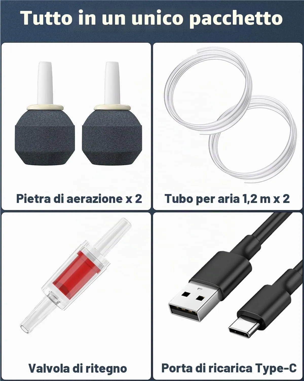 Pawfly pompa aria batteria USB 3W 40-230 L portatile