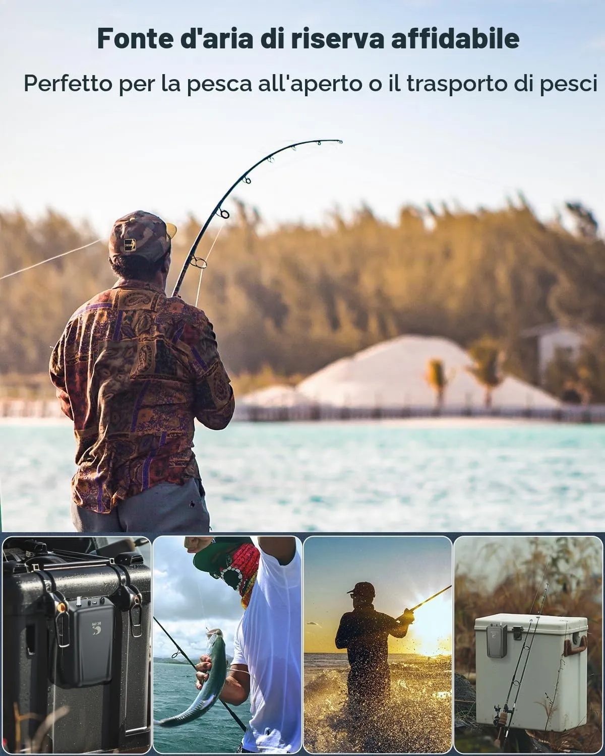 Pawfly Ossigenatore Batteria 2,5 l/min Portatile da Pesca