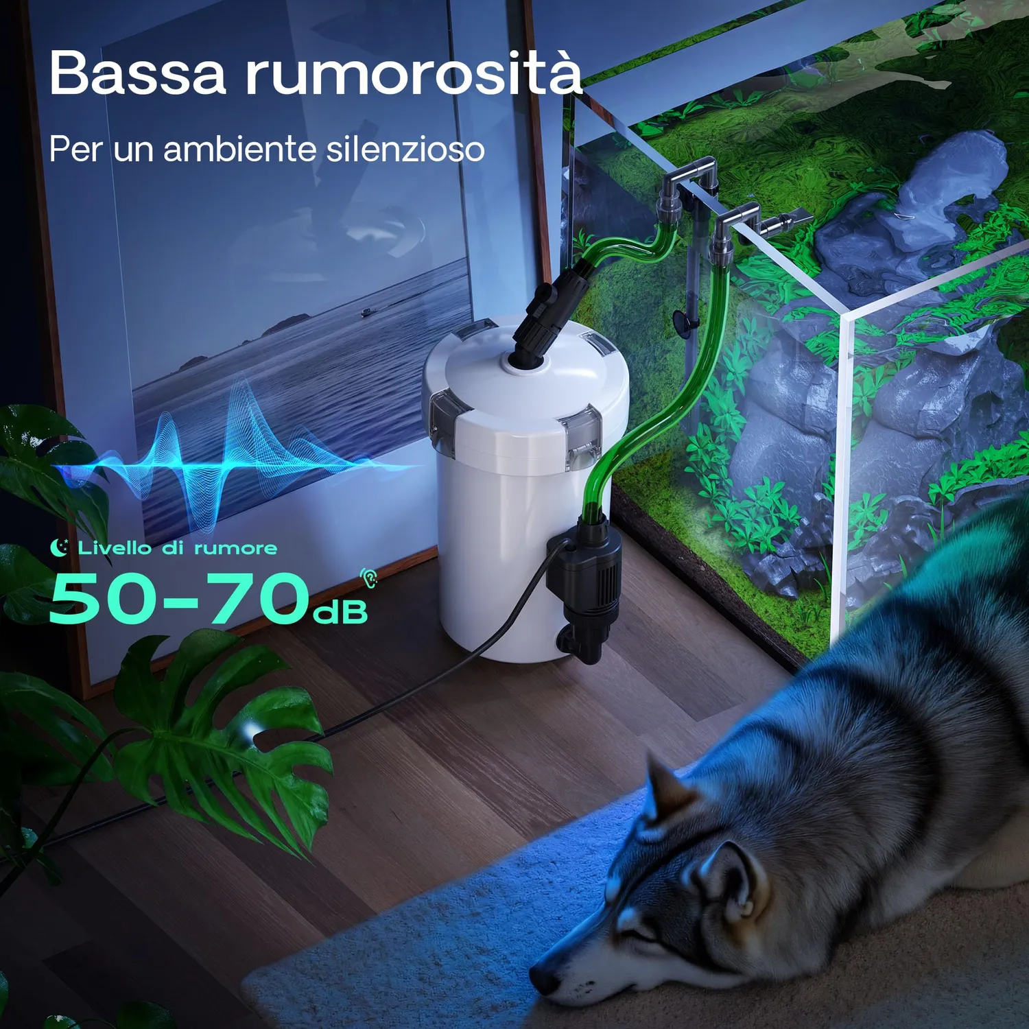 SunSun HW-603B Filtro Esterno Acquario 400 l/h 6W fino a 120 L