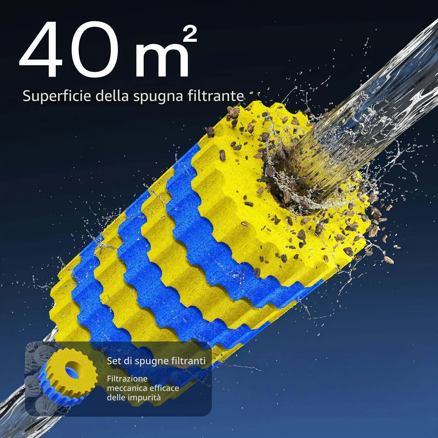SunSun CPF-15000 spugne filtro laghetto set 7 pezzi ricambio