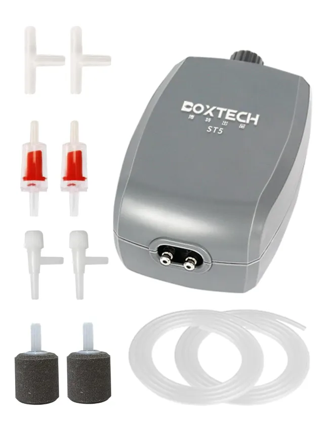 Boxtech Aeratore Acquario 3,5W Doppia Uscita con Accessori