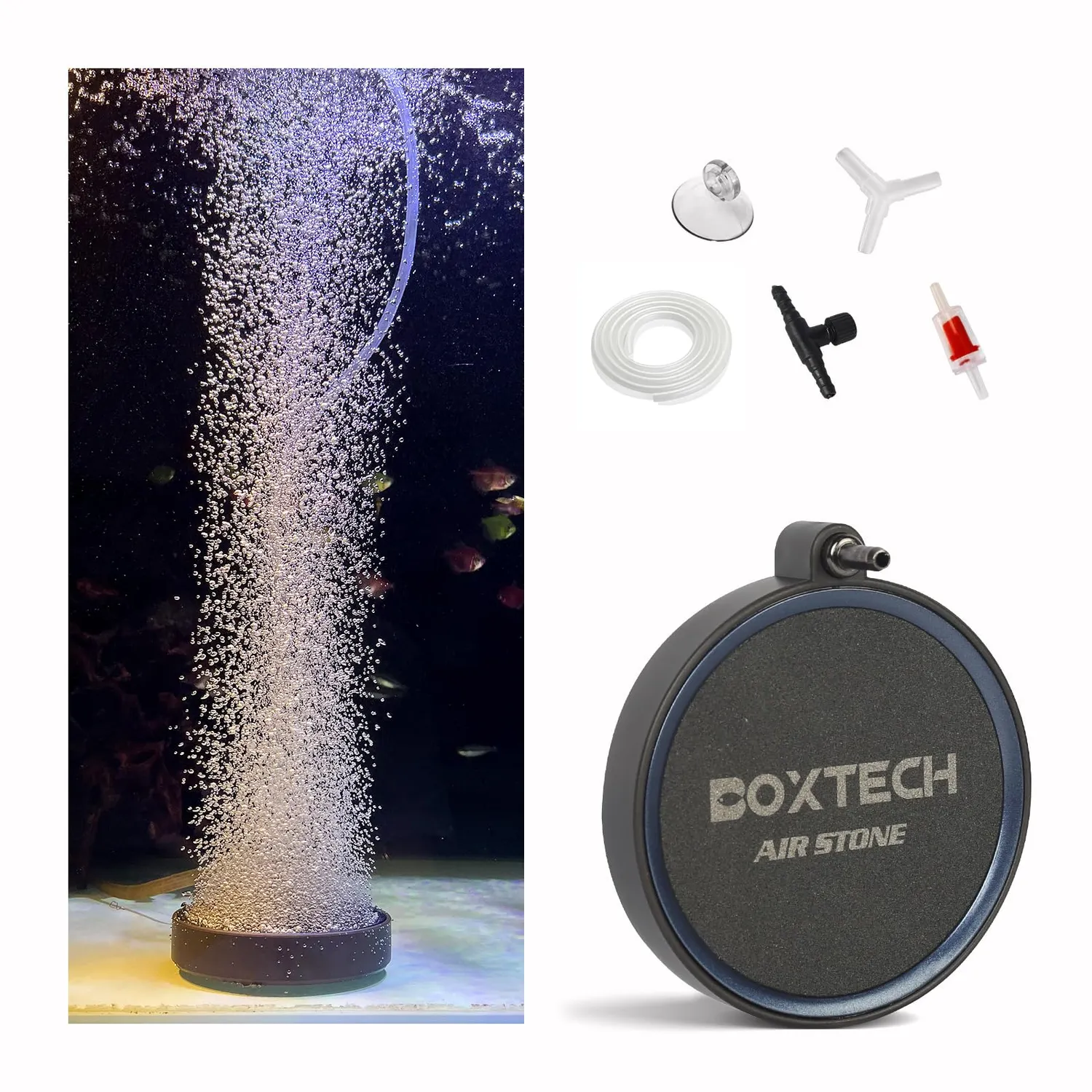 Boxtech pietra porosa acquario 80 mm kit tubo