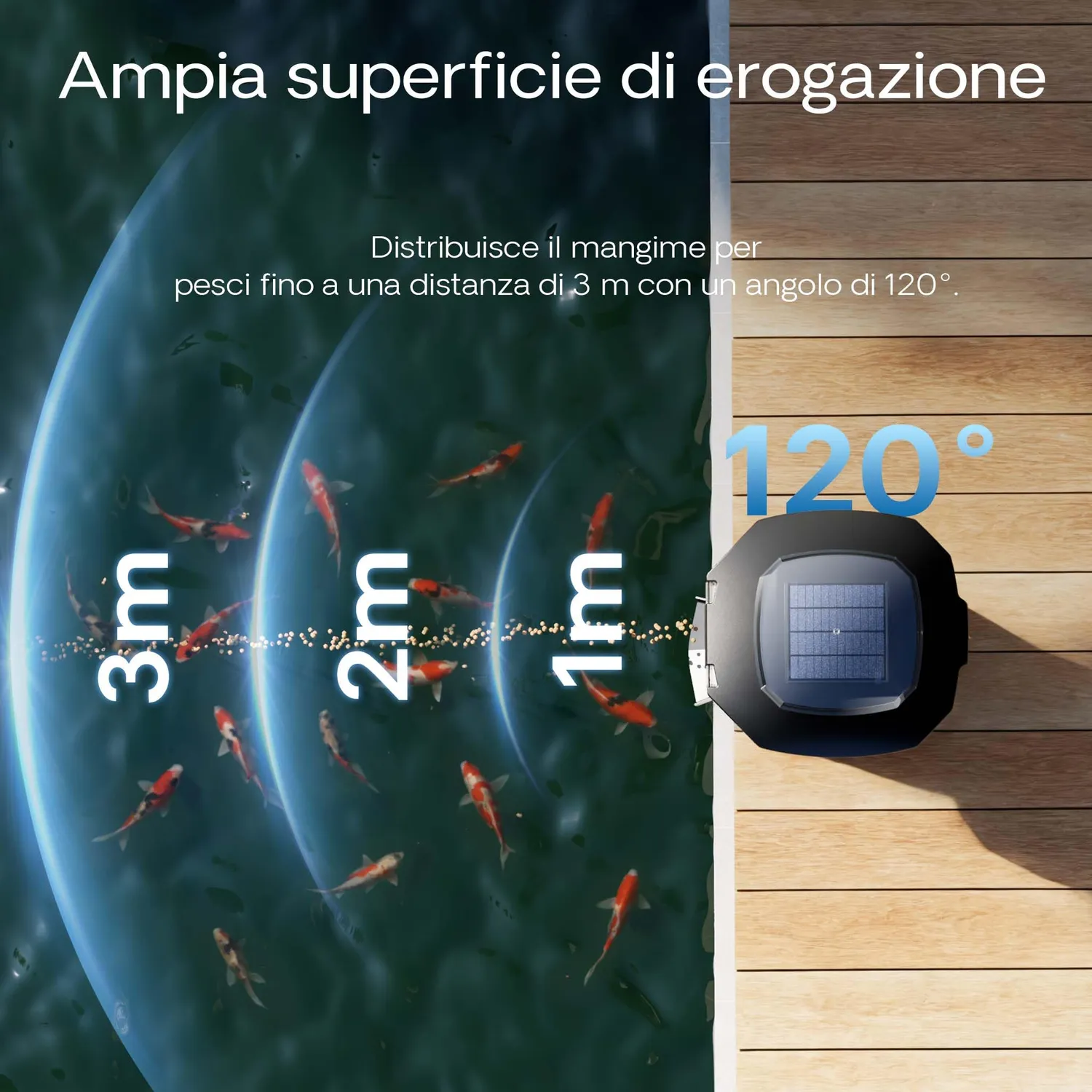 SunSun CFF-212 Mangiatoia Pesci Solare 12 L